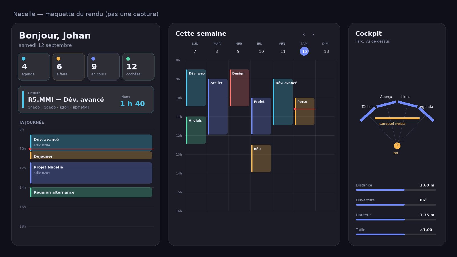 Nacelle — hub spatial pour Vision Pro